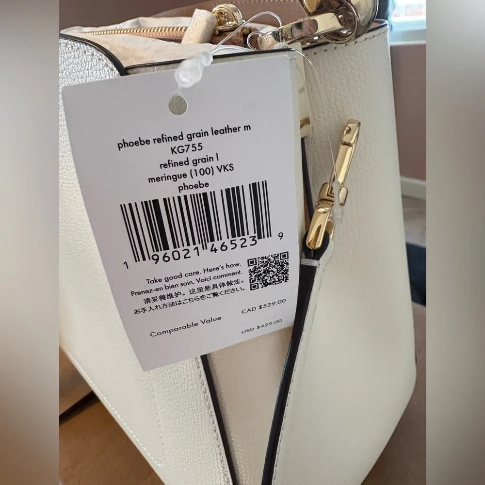 PHOEBE MEDIUM TOP HANDLE SATCHEL
Color: Meringue NWT - Picture 4 of 5